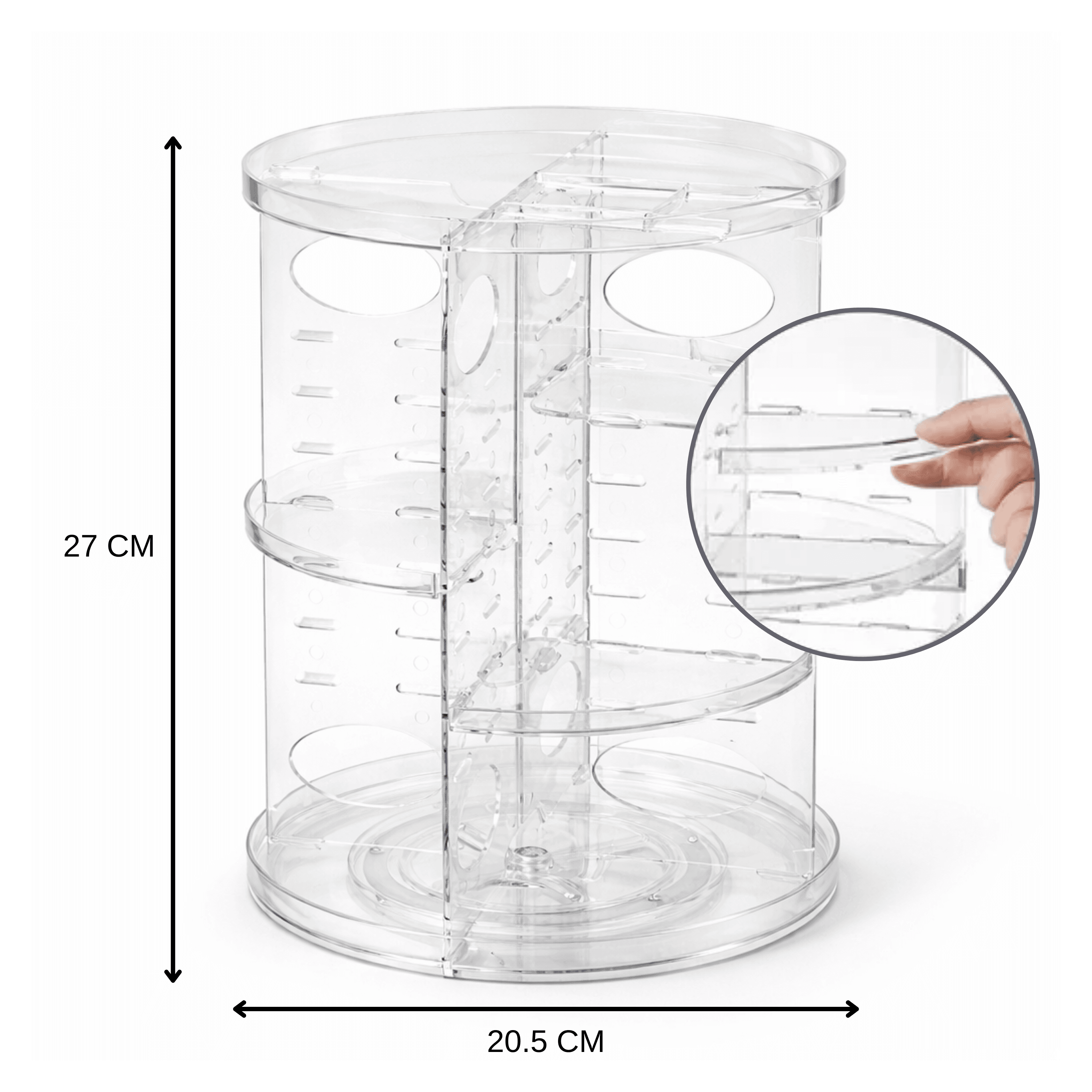 Obrotowy organizer na kosmetyki 